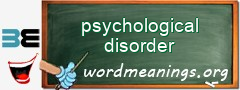WordMeaning blackboard for psychological disorder